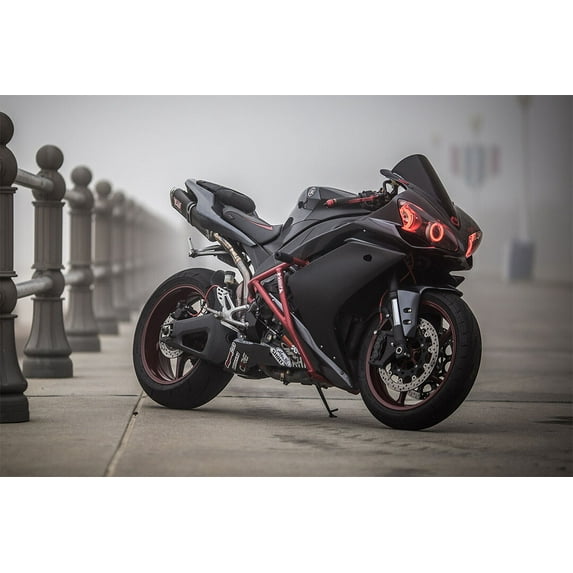 Yamaha R1 Expensive Motorcycle Luxury Bike Wall Art Home Decor - 24x36 Inch Laminated Poster - Stunning Detail and Bold Colors