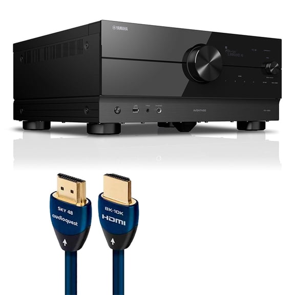Yamaha RX-A6A AVENTAGE 9.2 Channel AV Receiver with AudioQuest SKY 3m HDMI Cable