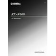 thumbnail image 1 of Instruction Manual ONLY for Yamaha RX-N600 Receiver Owners Manual REPRINT, 1 of 1
