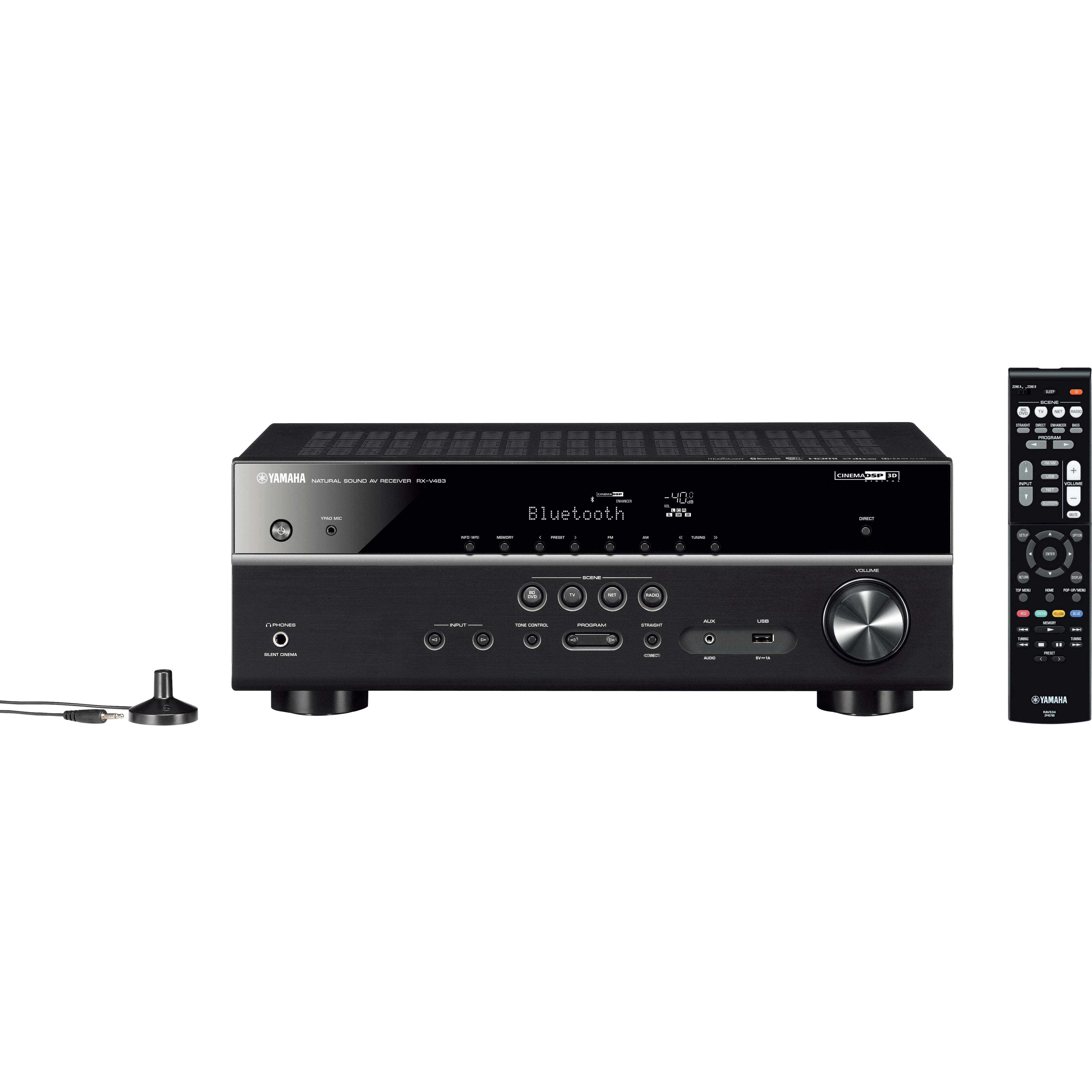 Yamaha RX-V483 3D A/V Receiver, 5.1 Channel, Black - Walmart.com