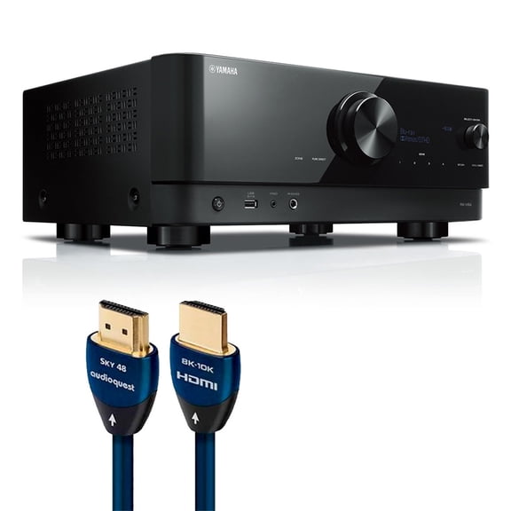 Yamaha RX-V6 7.2 Channel AV Receiver with AudioQuest SKY 3m HDMI Cable