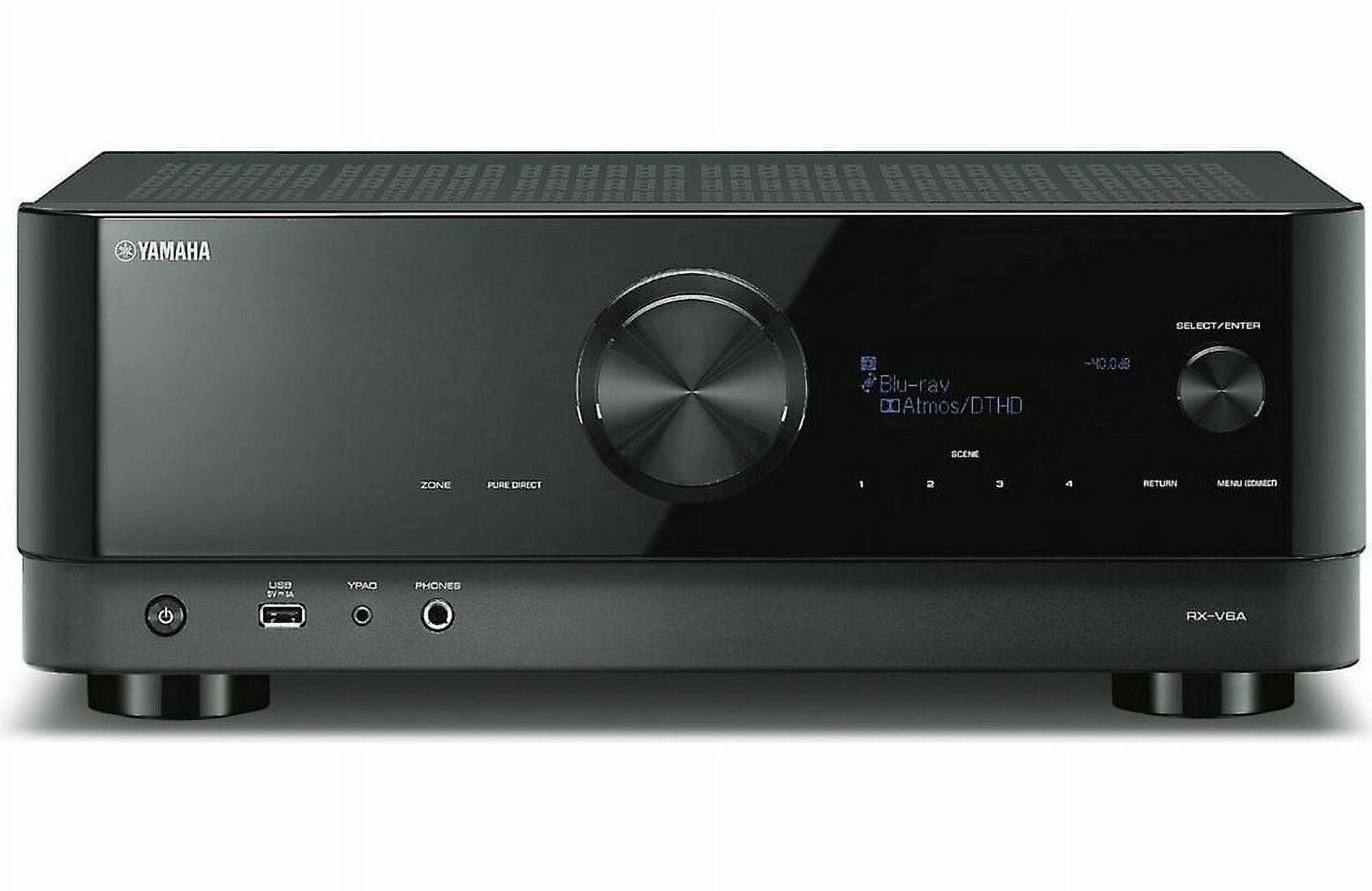 Yamaha RX-V6A 7.2 Channel Home Theater Receiver with Dolby Atmos, Wi-Fi, Bluetooth and Apple AirPlay 2 - Consumer Return Black