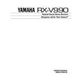 thumbnail image 1 of Instruction Manual ONLY for Yamaha RX-V990 Receiver Owners Manual REPRINT, 1 of 1