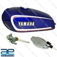 thumbnail image 1 of Yamaha RX100 RX125 Dark Blue Petrol Fuel Tank With Lid Cap + Tap, 1 of 5