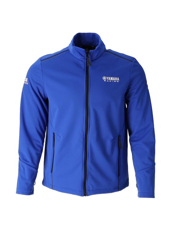 Yamaha Racing Softshell Fleece Jacket- Men's Medium (Blue/White), #CRP-23JYR-BL-MD