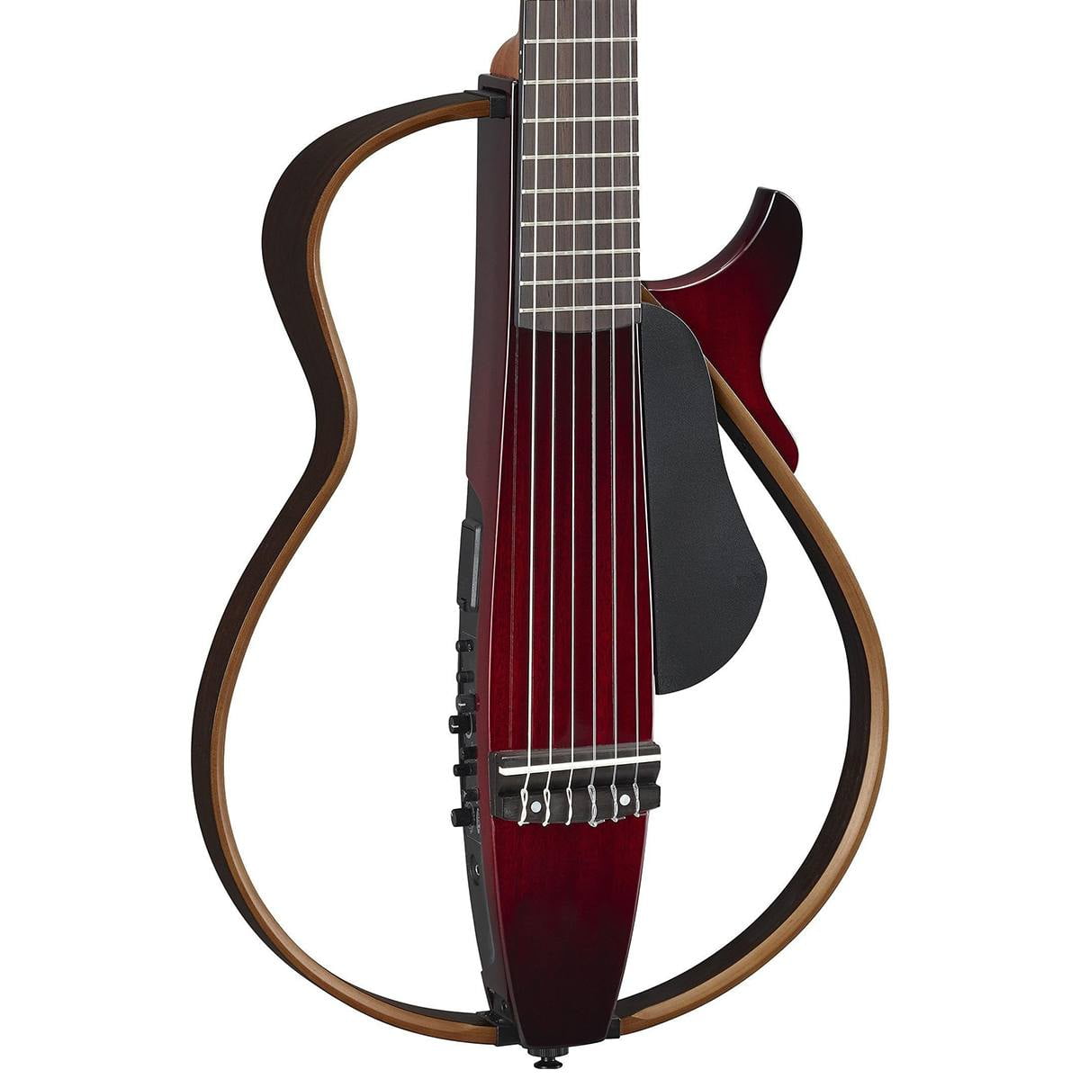Yamaha SLG200N Nylon-String Silent Acoustic-Electric Guitar Dark Red Burst