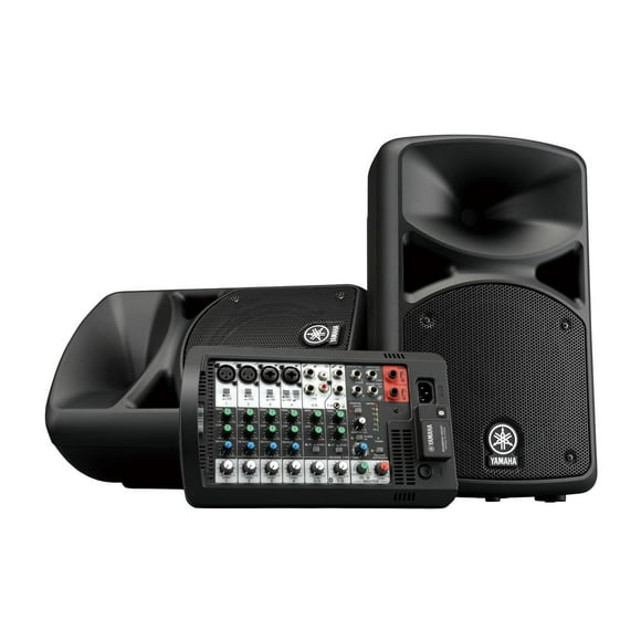 Yamaha STAGEPAS 400W Bluetooth Portable PA System, Includes 2x 8" Bass Reflex Speakers and 8-Channel Mixer