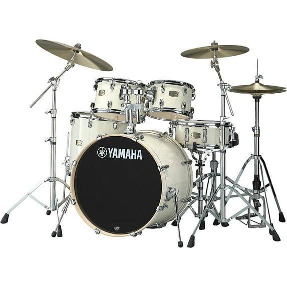 Yamaha Stage Custom Birch 5-Piece Shell Pack with 22-inch Bass Drum, Classic White