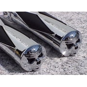 Yamaha V-Star XVS 650 950 1100 1300 Classic Custom Silverado CHROME SKULL GRIPS