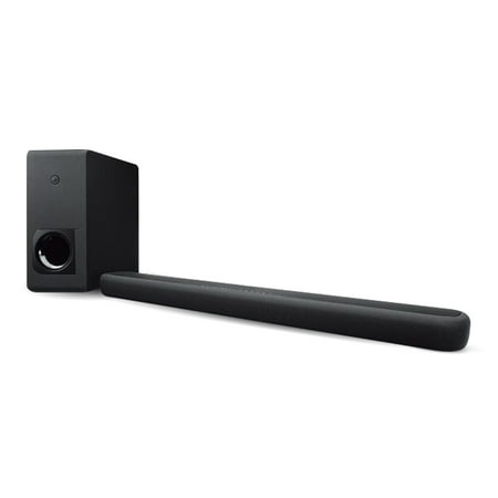 Yamaha - 2.1-Channel Soundbar with Wireless Subwoofer and Alexa Built-in - Black