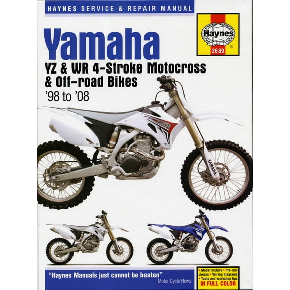 Yamaha YZ & WR 4-stroke Motocross Bikes (98-08) Haynes Repair Manual ^