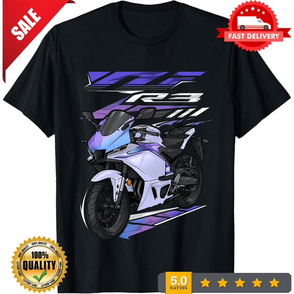 Yamaha YZF-R3 2025 T-Shirt, Motorcycle Tee for Riders, NEW TRENDING ITEM-TH70601