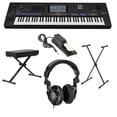 thumbnail image 1 of Yamaha Yamaha Genos 76-Key Flagship Arranger Workstation Keyboard - Bundle with Ultimate Medium X-Style Keyboard Bench, H&A Studio Monitor Headphones, Ultimate X-Style Stand, Keyboard Sustain Pedal, 1 of 8