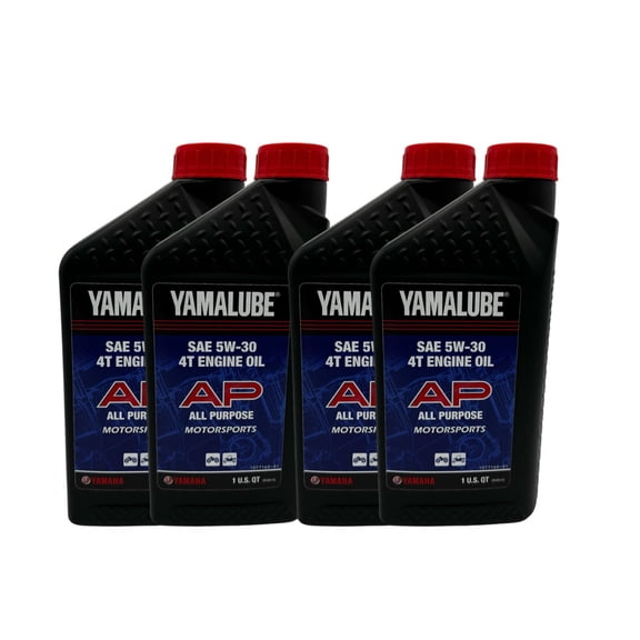 Yamaha Yamalube 4T Performance 4-Stroke 05W-30 Engine Oil-LUB-05W30-AP-12-4PACK