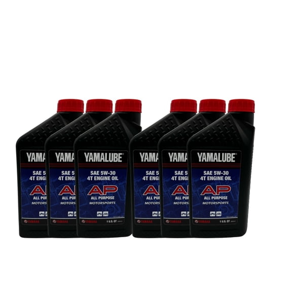 Yamaha Yamalube 4T Performance 4-Stroke 05W-30 Engine Oil-LUB-05W30-AP-12-6PACK