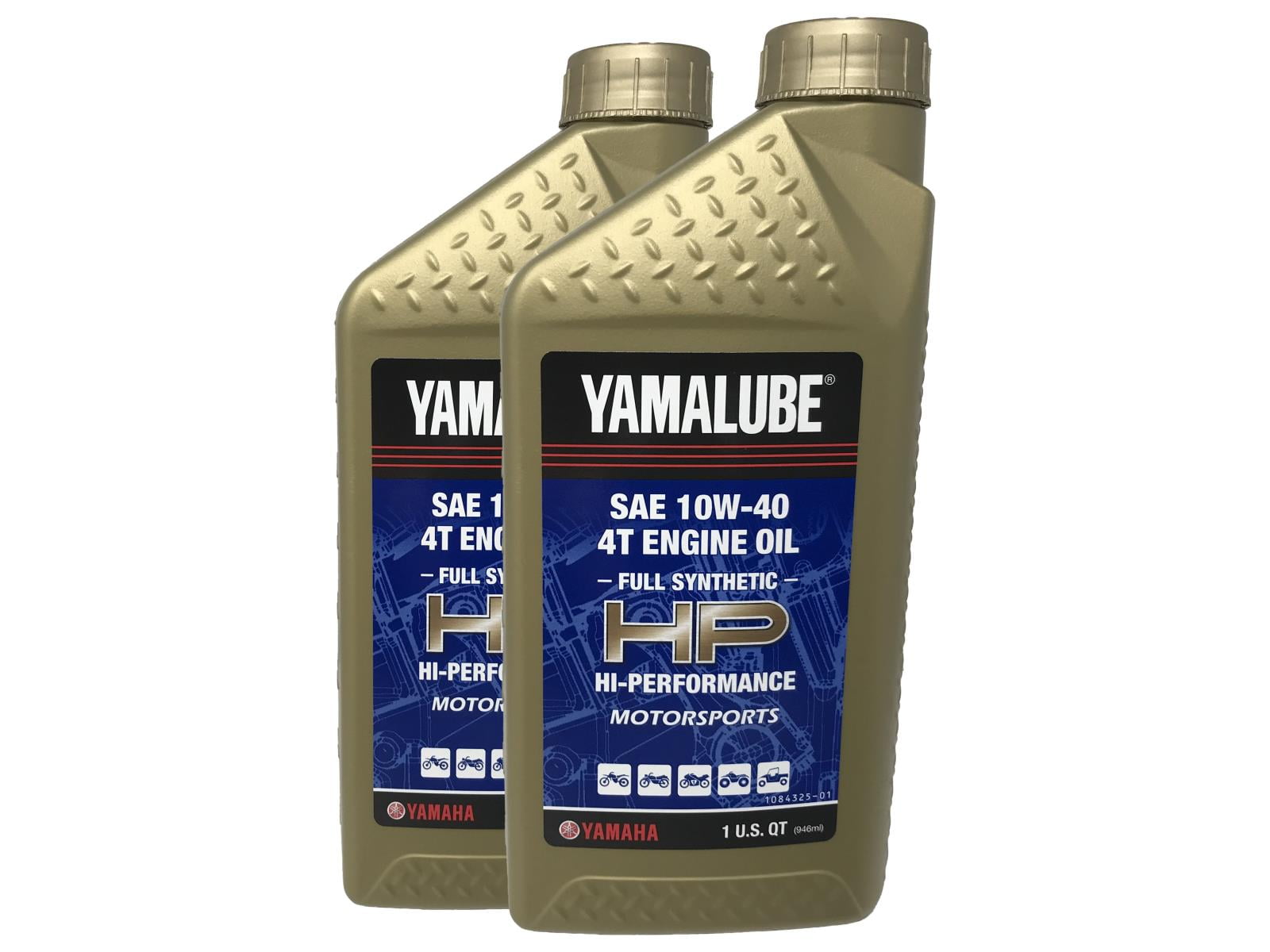 Yamaha Yamalube Full Synthetic Motor Oil 10W-40, 2 qt (2 pack)