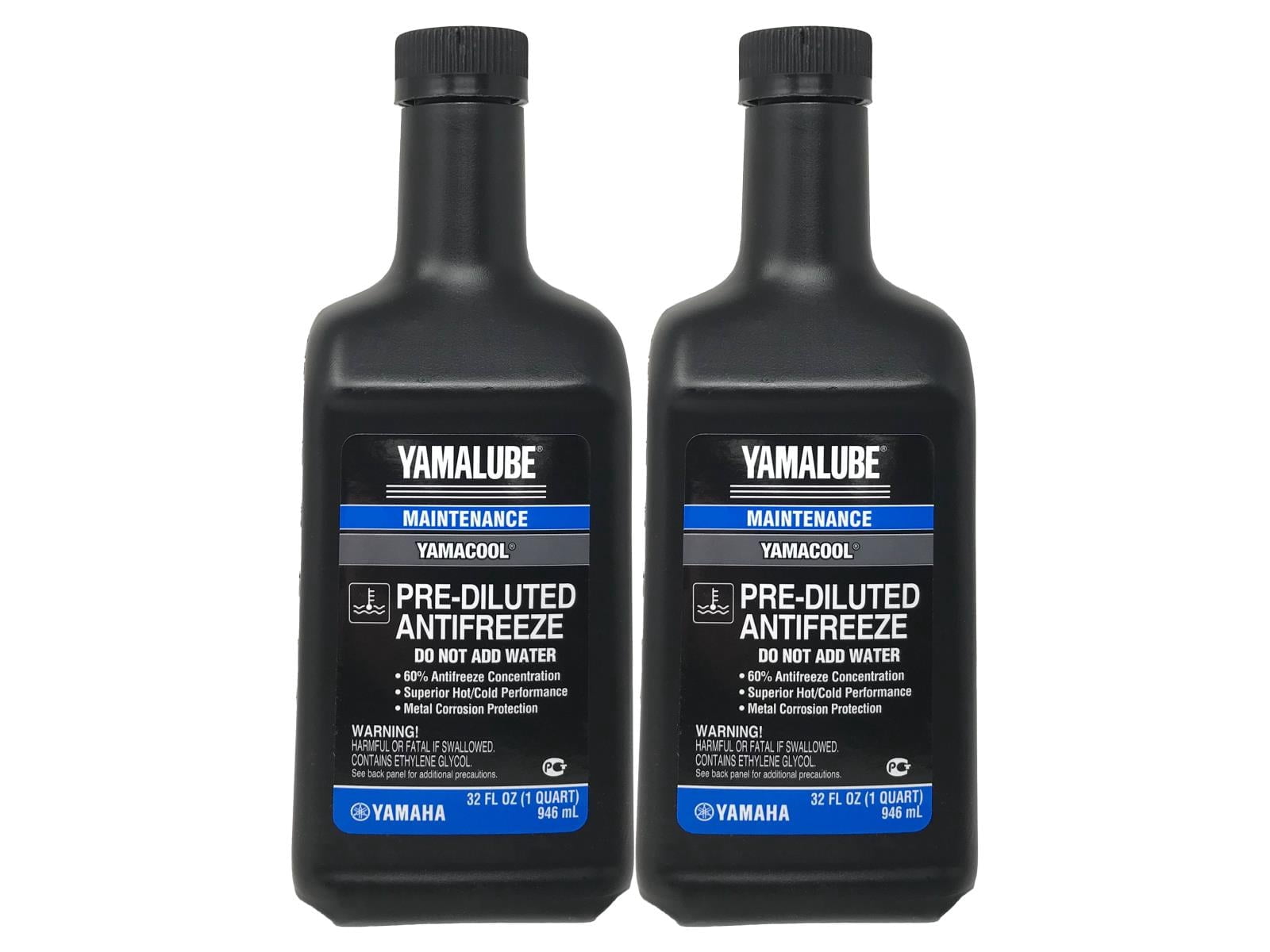 Yamaha Yamalube Pre-Diluted Antifreeze & Coolant, 2 qt Jug (2 Pack)