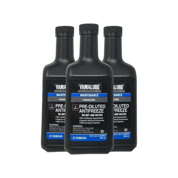 Yamaha Yamalube Pre-Diluted Antifreeze & Coolant, 946mL 3 Pack
