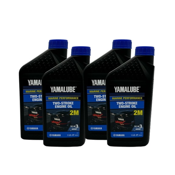 Yamaha Yamalube Semi-Synthetic 2-Stroke Marine Engine Oil LUB-2STRK-M1-12-4PACK