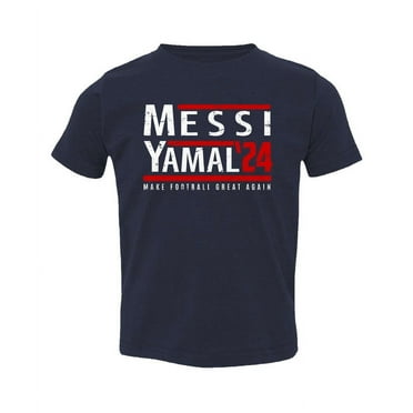 Yamal and The GOAT 2024 Making Football Great Again Toddler T-Shirt (Navy, 2T)