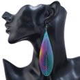 thumbnail image 1 of Yamaler Fashion Women Rainbow Stainless Steel Hollow Waterdrop Ear Drop Hook Earrings, 1 of 6