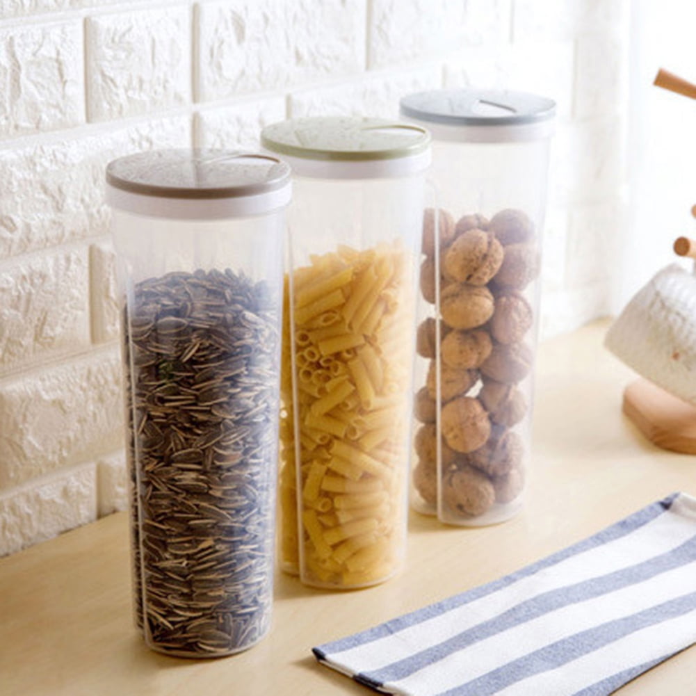Yamaler Plastic Tall Food Storage Spaghetti Noodle Pasta Container with ...