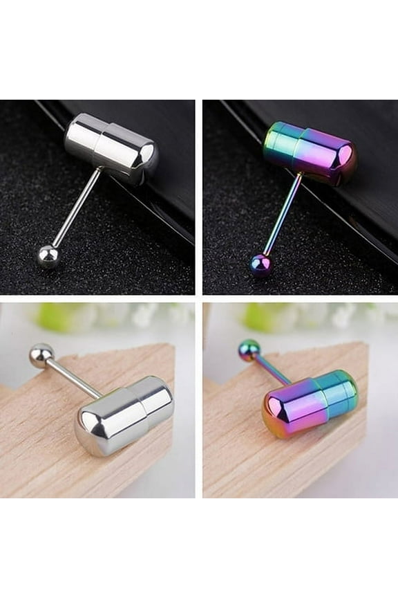 Vibrating Barbell Stainless Steel Tongue Ring