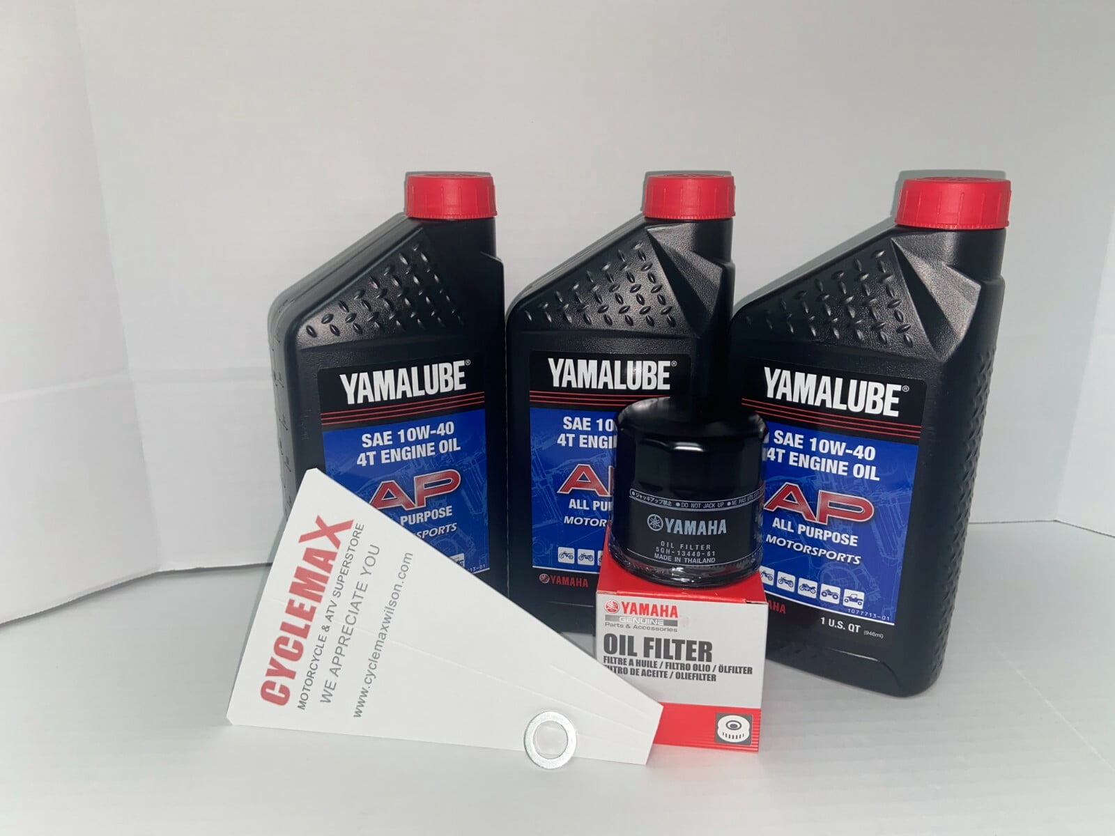 Yamalube OEM Oil Change Kit 10W-40 for Yamaha GRIZZLY 550 4x4 2009-2014