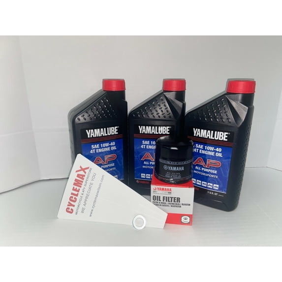 Yamalube Oil Change Kit 10W-40 OEM for Yamaha V-Star Deluxe XVS1300 2013-2017