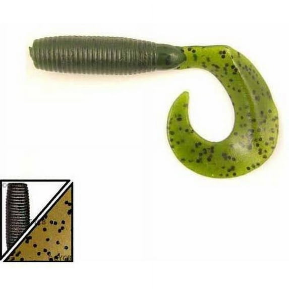 Yamamoto 18-20-297 Single Tail Grub 5" 20pk Green Pumpkin with Large