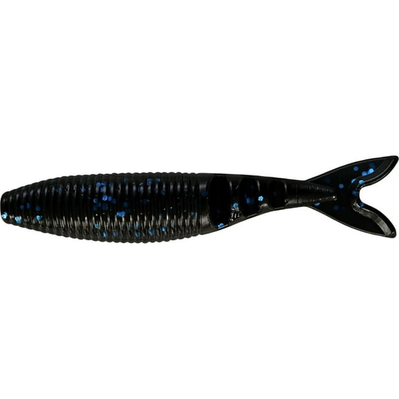 Yamamoto Zako Slim 3.5" Swimbait Black w/ Large Blue Flake