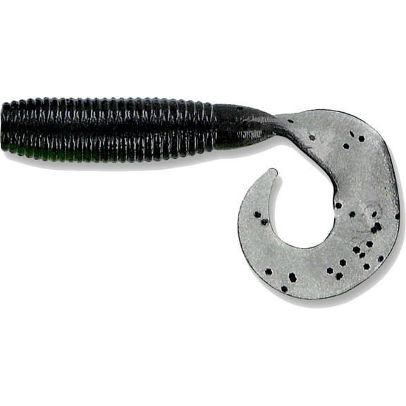 Yamamoto 4'' Single Tail Grub Smoke W/Lg Blk Flk