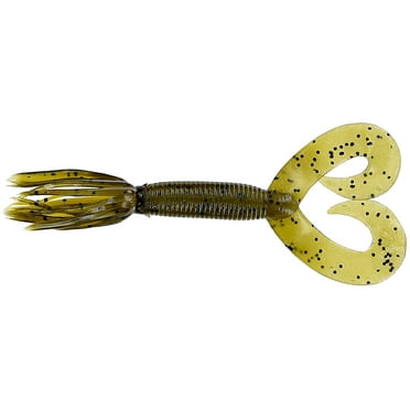 Yamamoto 5" Double Tail Hula Grub Grn Pumpkin/Blk Flk