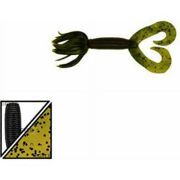 Yamamoto 5" Double Tail Hula Grub Watermelon/Black Flk