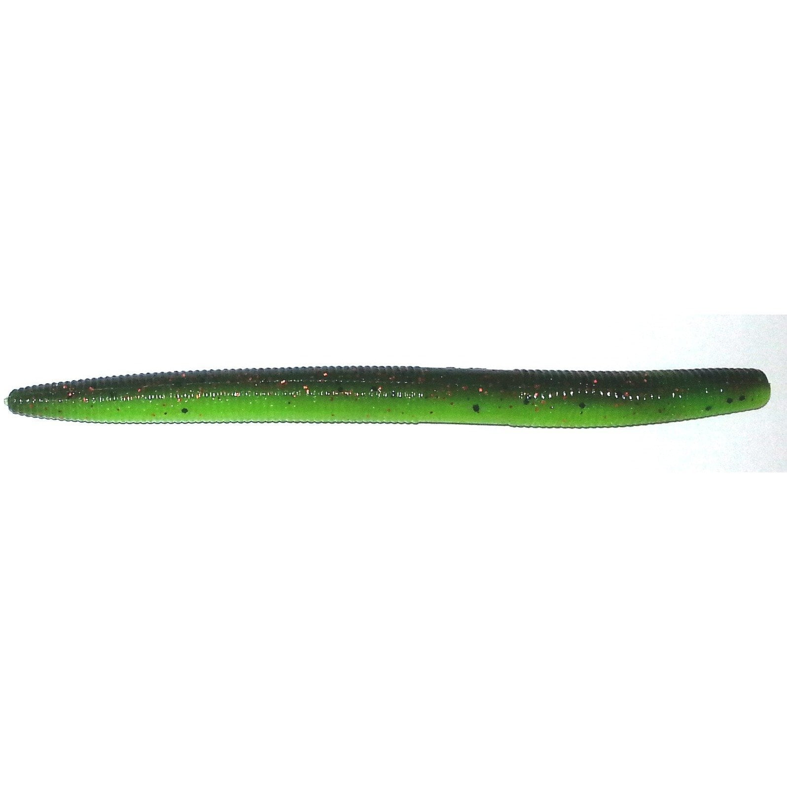 Gary Yamamoto Custom Baits 5 Senko Worm, Green Pumpkin with Red Flake 