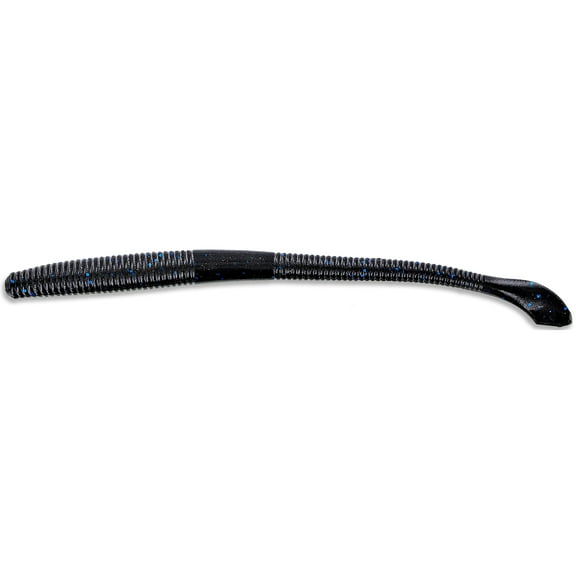 Yamamoto 7.75'' Kut Tail Worm Blk W/Lg Blue Flk