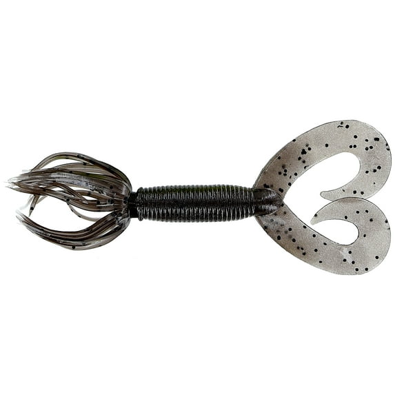 Yamamoto 5" Double Tail Hula Grub Cinnamon W/Black Flk