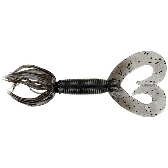 Yamamoto 5" Double Tail Hula Grub Cinnamon W/Black Flk