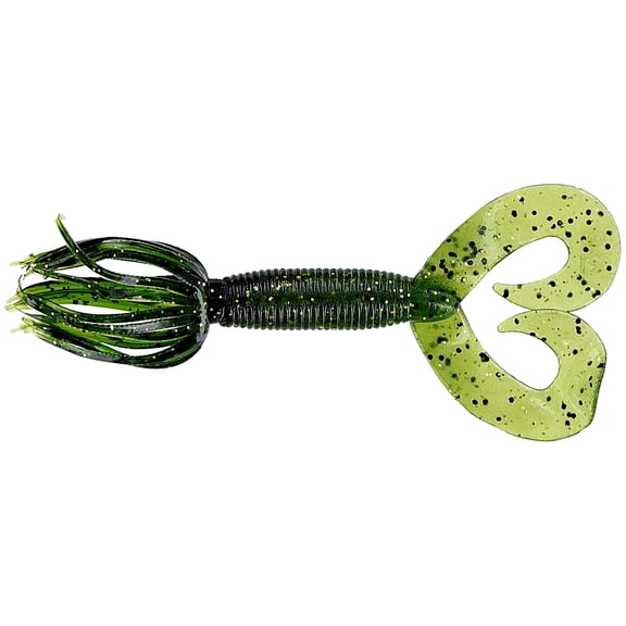 Yamamoto 5" Double Tail Hula Grub #042 W/Sm Gld Lg Blk