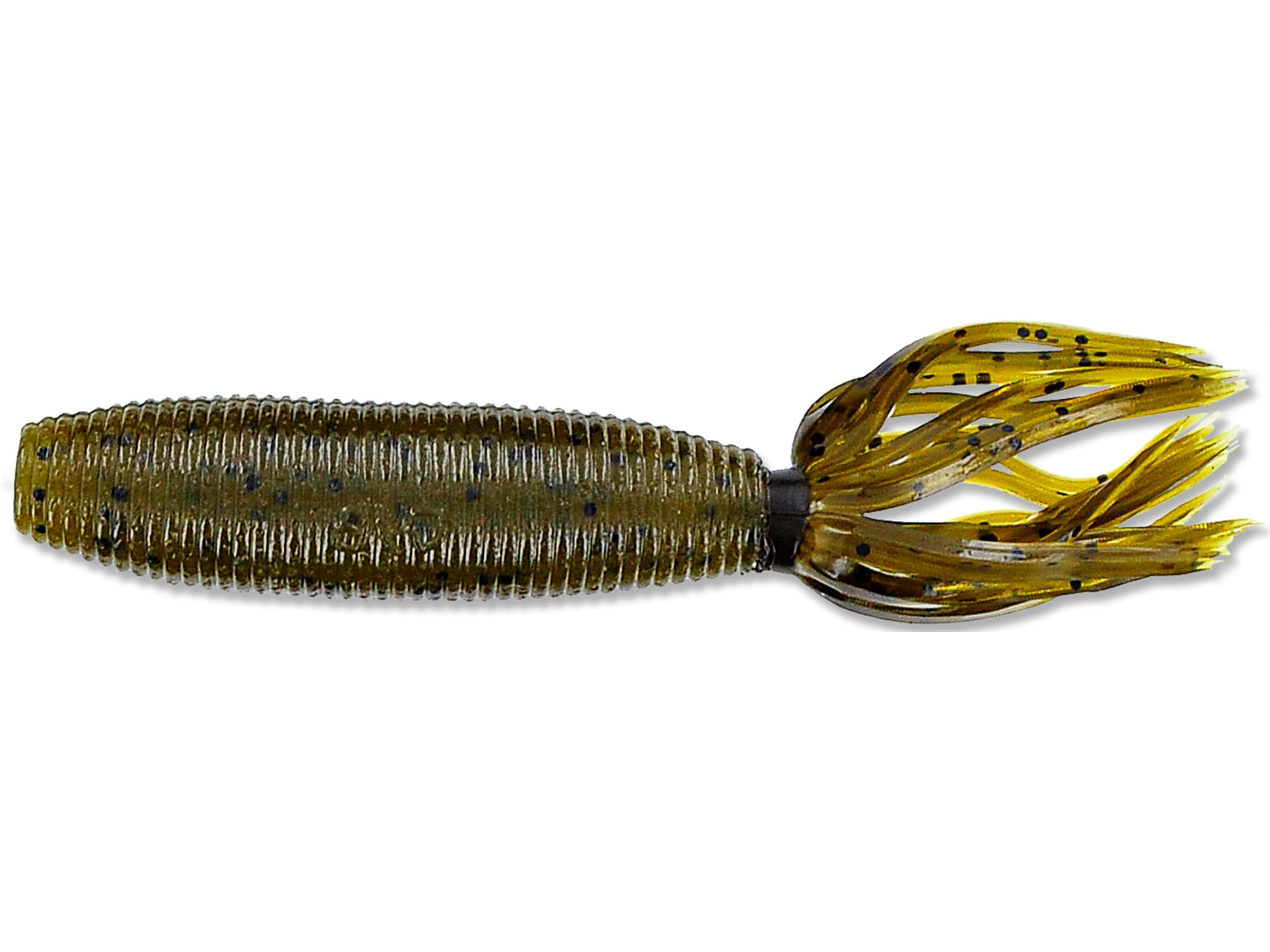 Yamamoto Baits Fat Ika Soft Bait, 10, 4in, Green Pumpkin & Black