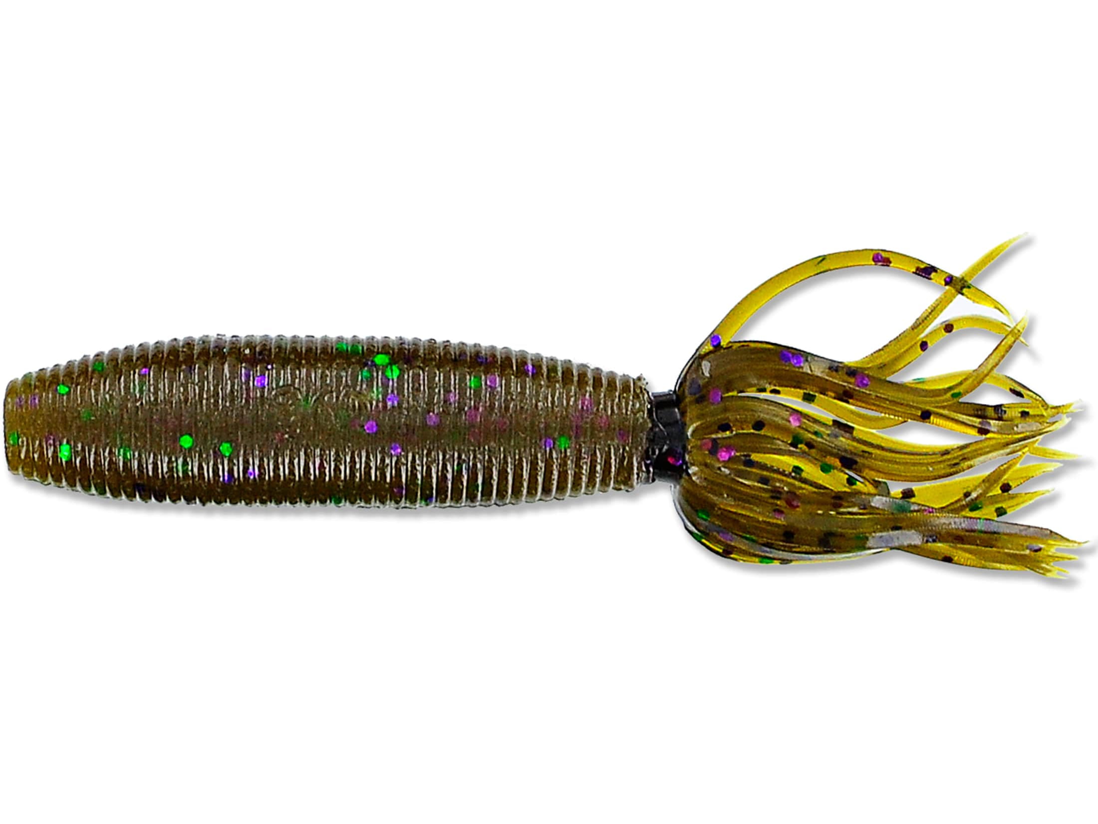 Yamamoto Baits Fat Ika Soft Bait, 10, 4in, Green Pumpkin