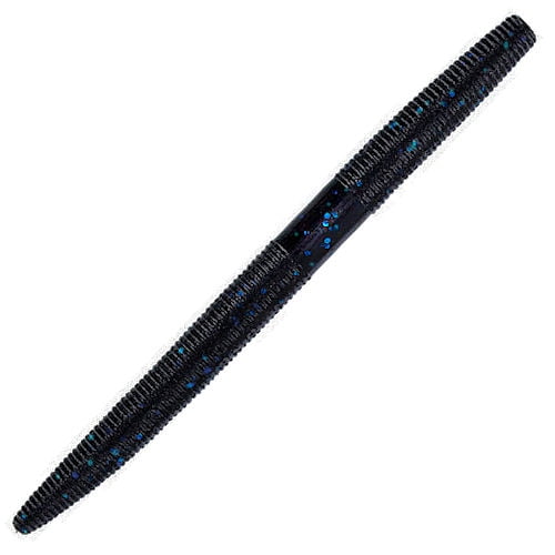 Yamamoto Baits Senko Worm, 10 Pack, 4in, Black/Large Blue Flake 