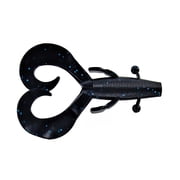 Yamamoto Cowboy Creature Bait, 4, 7pk, Black w/Blue Flake