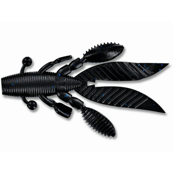 Yamamoto FH-07-021 Flappin' Hog Creature Bait 3.75" 7pk Black