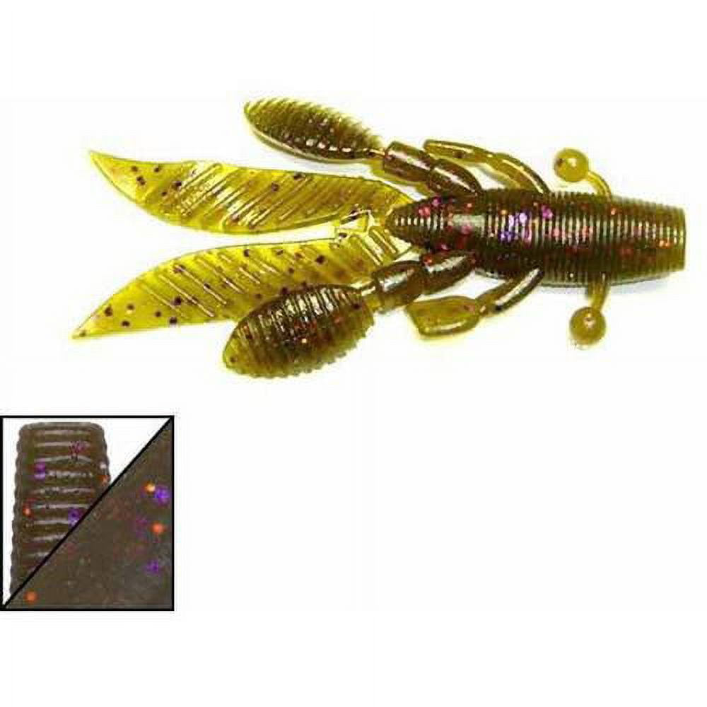 Yamamoto FH-07-330 Flappin' Hog Creature Bait 3.75" 7pk Green - Walmart.com
