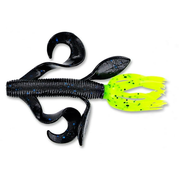 Yamamoto Kreature Bait 4 in Black/Blue/Chartreuse