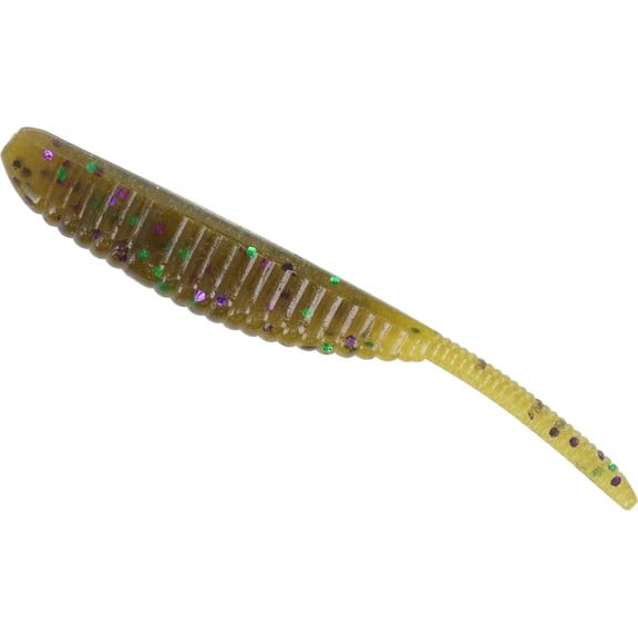 Yamamoto Shad Shape Worm 3'' GP/Lrg Gn & Prp Fk 10pk