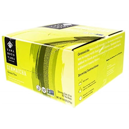 Yamamotoyama Genmai Cha Roasted Brown Rice Green Tea Value Pack, 90 Count Tea Bags, Net Wt. 9.86-Ounce