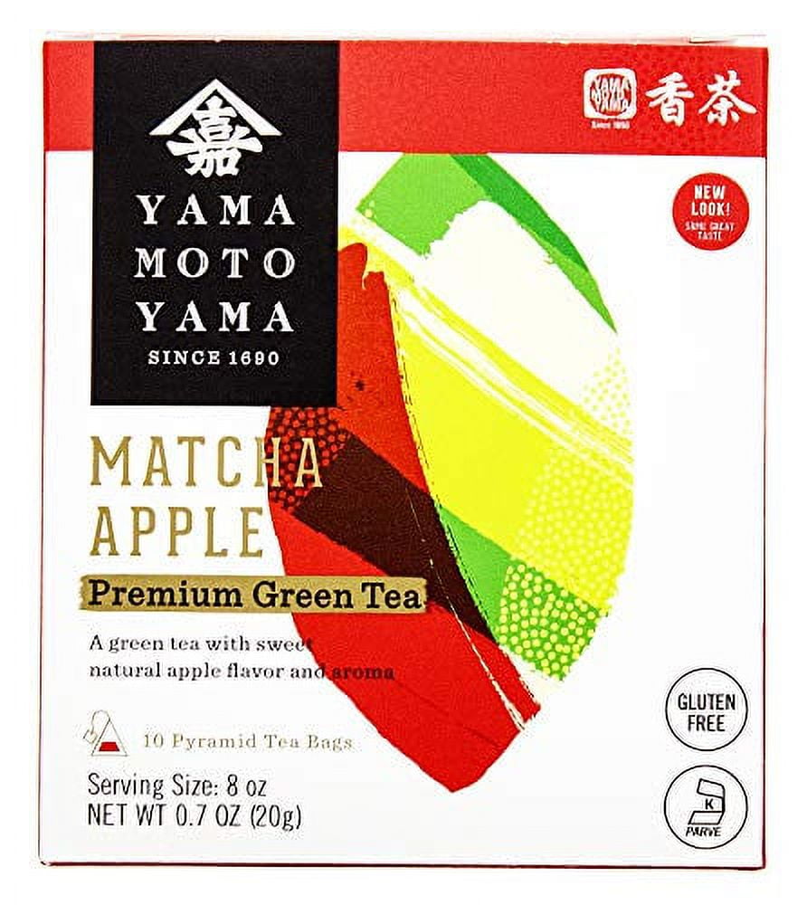 Yamamotoyama Matcha Apple Pyramid Green Tea Bag, 10 ct.