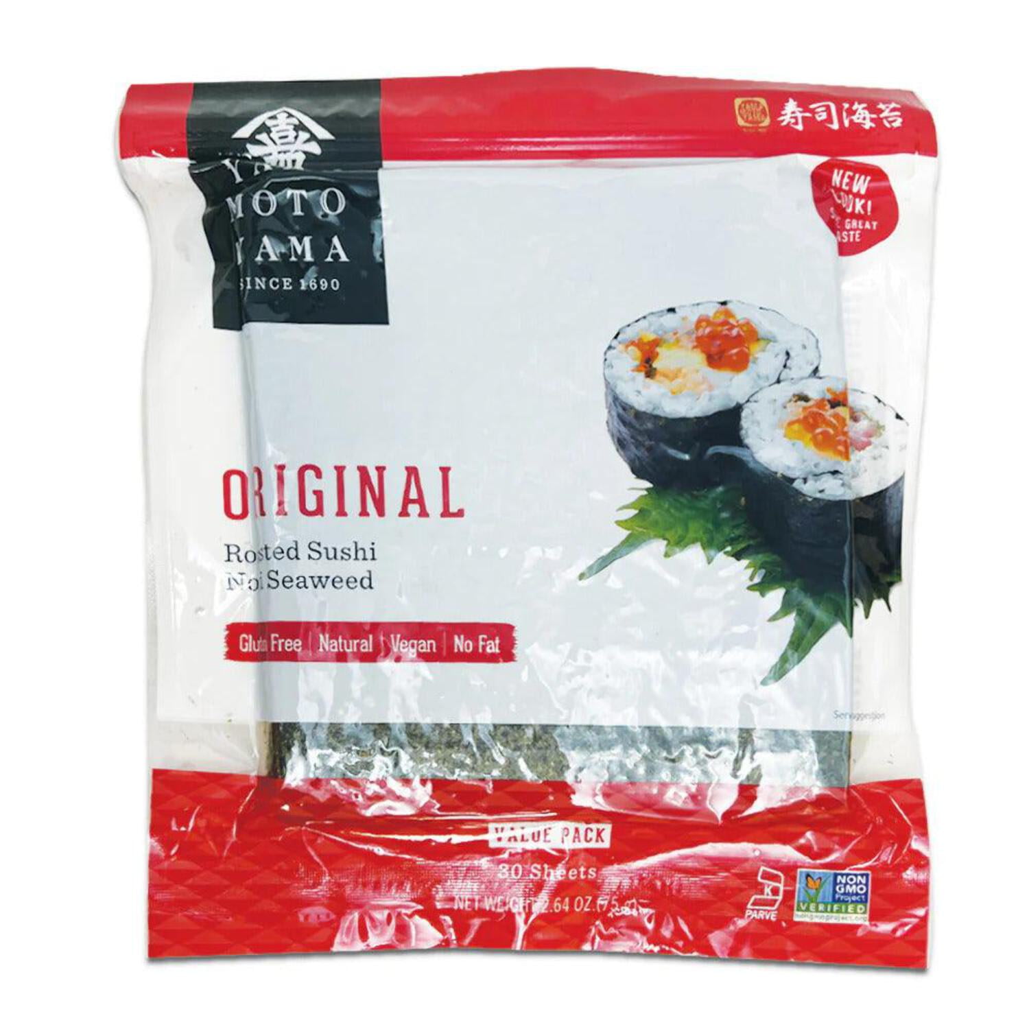Yamamotoyama Roasted Sushi Nori Seaweed (Original) 30 SHEETS, 2.64